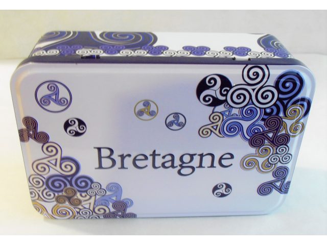 Boîte "Bretagne Triskell Bleu" galettes et palets bretons - 350g