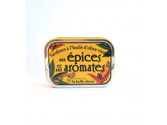 Sardine à l'huile d'olive, aux épices et aux aromates - La belle-iloise