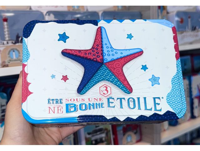 Boîte Etoile de Mer "Etre né sous une bonne étoile" galettes et palets bretons - 350g