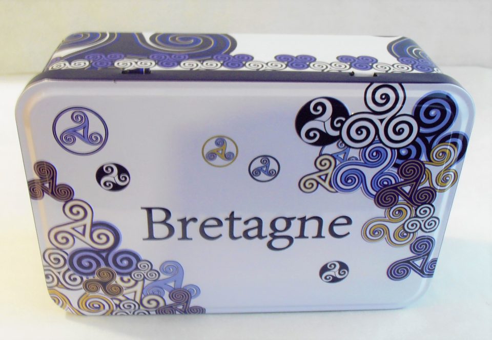 Boîte "Bretagne Triskell Bleu" galettes et palets bretons - 350g