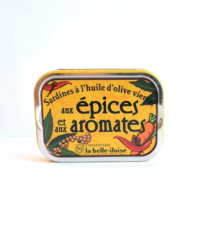 Sardine à l'huile d'olive, aux épices et aux aromates - La belle-iloise