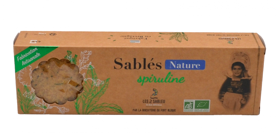 Sablés BIO Nature à la Spiruline