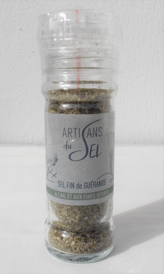 Moulin à sel fin de Guérande à l'ail et aux fines herbes