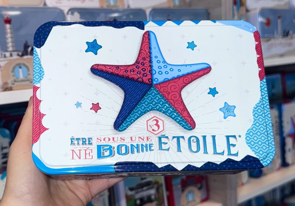Boîte Etoile de Mer "Etre né sous une bonne étoile" galettes et palets bretons - 350g