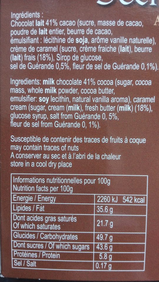 Secret de Druides Chocolat Lait